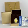 Colar com Cabeça de Buda de Jade Incrustada com Ouro Pingente de Cabeça de Buda Estátua de Buda Retrô Tendência Nacional Pingente para Homens e Mulheres Tráfego de Fonte Viva