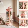 Caixa de armazenamento para bonecas com zíper, recipiente transparente de grande capacidade para brinquedos de pelúcia, caixa de bonecas à prova de poeira com rodas para bonecas infantis