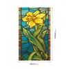 BL164 Flores de Colores Pegatina de Vidrio PVC Adhesivo Sin Electrostática Película para Vidrio de Ventana Pegatina Decorativa de Vidrio