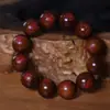 Pulsera Cruzada de Madera de Azufaifo Natural Golpeada por el Rayo y Mirto, Cuentas de Rosario de Madera de Azufaifo Vieja, Adornos de Mano con Marca de Rayo, Cuentas Flotantes, Tallado sobre la Marcha
