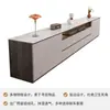 Mueble de TV de Pizarra Jiangyuyuan para Sala de Estar, Uso Doméstico Pequeño, Gabinete de Almacenamiento de Madera Maciza, Mueble de TV de Piso Integrado