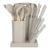 Espátula de Silicona y Cuchara para Sopa Juego de 23 Piezas Espátula de Silicona Antiadherente Grado Alimenticio Utensilios de Cocina de Silicona para el Hogar y Juego de Cuchillos Venta al por Mayor