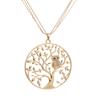 Joyería Transfronteriza Europea y Americana Venta Directa AliExpress Collar de Animal Búho Incrustado de Diamantes Árbol de la Vida Hueco Creativo Cadena de Lana