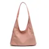 Bolsa Tote Vintage Casual para o Dia a Dia Grande Capacidade Feminina Inverno 2024 Suede Bolsa de Ombro de Nicho Versátil