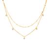 Collar de estrella de doble capa brillante y elegante de plata esterlina S925 para mujer, cadena de clavícula apilada con diamantes brillantes, de alta calidad, exquisito y versátil