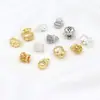 Cobre con baño de oro real de 18k que conserva el color, incrustado con diamantes, bolsa de la suerte hueca, moneda de cobre, lingote de oro, nubes auspiciosas, pulsera DIY, collar, accesorios de joyería