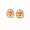 Pendientes Retro Estilo Hong Kong con Corte de Flor Plisada, Pendientes de Moda de Alta Gama y Elegantes para Mujer, Joyería de Estilo Popular de Nicho