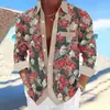 AliExpress Europa y Estados Unidos transfronterizo para hombre primavera y otoño casual manga larga cárdigan de un solo botón multicolor impresión digital 3D