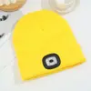 Gorro Tejido LED Recargable por USB para Correr de Noche en Otoño e Invierno con Luz, Gorro Iluminado para Pesca Nocturna