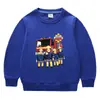 Moletom Bombeiro Estilo Novo para Crianças, Blusa de Algodão Manga Longa para Meninos, Camiseta Básica Gola Redonda Infantil