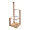 Marco de escalada para gatos de sisal con nido para gatos tipo cápsula espacial, plataforma de salto para gatos resistente a los arañazos, marco de escalada multifuncional para gatos, juguete resistente para gatos