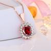 Colar vermelho pombo estilo japonês-coreano feminino design de nicho minimalista incrustado zircônia inteligente all-match pingente elegante joias de prata