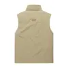 Chaleco outdoor transfronterizo para hombre, nuevo chaleco holgado multibolsillos para pesca, fotografía, ropa de trabajo, chaqueta chaleco casual para hombre