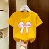 Camiseta de Niña Conjunto de Verano Moderna 2026 Nuevo Estilo para Niños Mayores, Elegante Top de Verano con Cuello Redondo y Manga Corta para Niñas