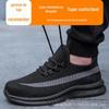 Atacado de Fábrica Transfronteiriço Verão Sapatos de Proteção do Trabalho Masculino Respirável Malha Voadora Tecida Calçados de Trabalho Resistentes a Impacto Resistentes a Perfuração Leves