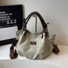 Bolso Tote Estilo Retro Vintage Japonés, Bolso de Mano de Gran Capacidad para el Trabajo, Estilo Casual, Se Puede Usar Cruzado o como Bolso de Hombro para Mujer