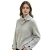 Estilo europeo y americano, talla grande, corte holgado, cárdigan de punto con cremallera para mujer, nueva colección otoño/invierno, grueso y suave, abrigo suéter casual