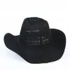 Sombrero de Paja Tejido a Mano Calado de Ala Ancha, Sombrero de Vaquero Transpirable de Verano para Mujer, Sombrero de Playa para Vacaciones, Venta al por Mayor desde el Fabricante