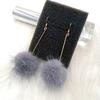 Versión coreana de los nuevos pendientes de aguja de plata S925 color otoño e invierno bola de visón de agua perla pendientes pendientes pendientes precio mayorista