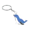 Venta Caliente Transfronteriza Sello Vida Marina Llavero de Aleación de Zinc Edición Q Colgante para Llavero Decoraciones Creativas Regalo