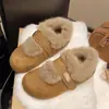 Zapatos para mujer súper elegantes, que aumentan la altura, forrados de felpa, estilo Birkenstock, nueva colección de invierno 2026, botas de nieve retro, zapatos esponjosos, zapatos de algodón