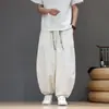 Novas calças masculinas estilo chinês, calças de verão leves de secagem rápida, estilo chinês, tamanho 8XL, calças largas e compridas soltas e curvas