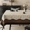 2026 Novo Estilo Luxo Leve High-End Retangular Impermeável e à Prova de Óleo Lavável Toalha de Mesa Estilo Retrô Toalha de Mesa para Mesa de Centro