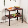 Mesa de cocina, mesa de corte, estante multicapa para microondas, banco de trabajo, estante de almacenamiento de cocina simple, estantería, estante de almacenamiento