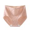 Algodón Una pieza Sin costuras Ropa interior para mujer talla grande Elástico Cintura alta Vientre ajustado Transpirable Cómodo Calzones de seda para mujer