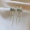 Colección de Pendientes de Circonita Estilo Coreano Hada Mariposa Estrella Sensación de Hielo Triturado Pendientes de Botón Serie Azul Joyería de Oreja Simple Venta al por Mayor