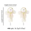 E13922 Lujo Ligero Elegante Mismo Estilo Ins Exquisitos Elegantes Pendientes de Gama Alta Pendientes de Perlas de Nicho Pendientes de Moda