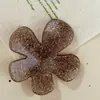 Directo de Fábrica Atmósfera Primavera/Verano Brillo Fino Acetato Flor de Cinco Pétalos Parches Hechos a Mano Accesorios para el Cabello Materiales DIY En Stock Personalizado