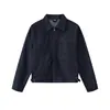 Yidao Vintage 2026 Otoño Nuevo Estilo Callejero Americano Chaqueta de Mezclilla Corta Holgada con Costuras de Contraste y Cuello Vuelta de Color Original