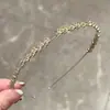 Exquisita Diadema de Trébol con Pedrería para Mujer Verano Nuevo Retro Negro Elegante Elegante Recogido de Cabello Diadema de Gama Alta