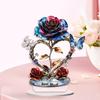 Rosa azul hechicera 2D plana de acrílico para decoración de escritorio de banquete de boda transfronterizo para San Valentín