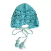 Nuevo Gorro de Ganchillo Hueco con Flor Hecho a Mano para Mujer Primavera/Verano 2026, Gorro de Punto con Borlas Estilo Étnico