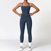 Traje de fitness sin costuras de alta elasticidad con mangas largas y tirantes, combinable libremente, adecuado para correr, yoga y uso casual