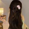 Nueva Horquilla Rosa Estilo Chino, Delicada Horquilla de Tres Dientes, Accesorios Cheongsam Estilo Antiguo, Horquilla Estilo Nuevo 2025, Accesorios para el Cabello