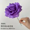 Arranjo de flores bola de rosa material de flor rosa diamante única casamento simulação rosa única bola de flor de casamento coreano