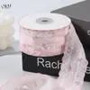 Cinta de tela a cuadros con borde de encaje accesorio para el cabello lazo DIY decoración del hogar cinta con estampado de lunares de encaje