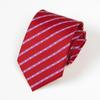 Corbata Formal de Negocios para Hombre Atada a Mano para el Trabajo Profesional Rayas Negras Novio Boda Equipo Rendimiento Corbata Roja