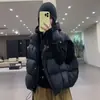 Chaleco de Plumón para Mujer 2025 Invierno Nuevo Plumón de Pato Blanco Cuello Alto Moderno Holgado Versátil Chaleco Casual Chaqueta Corta