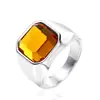 Anillo geométrico de acero inoxidable de moda europea y americana para primavera, accesorio de negocio para ir al trabajo
