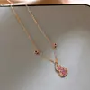 Colar de Cabacinha Eletrodepositado com Ouro Real Efeito Martelo Novo Estilo Chinês Temperamento Retrô Corrente para Clavícula Outono e Inverno Colar de Alta Qualidade para Mulheres