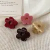 Pequeno prendedor de garra para mulheres, elegante e versátil, novo estilo para cabelos finos, penteado semi-preso delicado, presilha de cabelo floral, acessório de cabelo