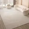 Alfombra estilo crema para sala de estar, tapete de sofá de lujo ligero, alfombra gruesa estilo francés para mesita de noche de dormitorio, tapete antideslizante para piso