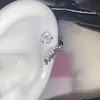 Aretes de Hueso de Oreja con Alas de Ángel Lujo Ligero Diseño de Nicho Estilo Minimalista Aretes Personalidad Temperamento Aretes Envueltos en Diamante Brillante Joyería