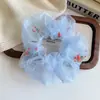 Faixa de Cabelo com Rede Azul e Pedras para Mulheres, Elástico de Cabelo de Alta Elasticidade, Cordão de Cabelo Elegante de Verão de Alta Qualidade, Acessórios de Cabelo para Mulheres