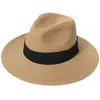 Sombreros de Paja de Papel Europeos y Americanos para Hombre y Mujer, Sombrilla de Playa de Verano para Exteriores, Sombreros Panama Clásicos de Paja de Papel, Venta al por Mayor