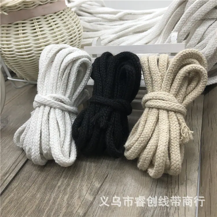 6MM双层空心棉绳